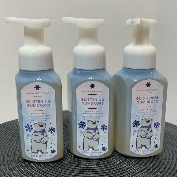 BBW Glistening Gumdrops Foaming hand soap set of 3 NWT - Picture 1 of 2